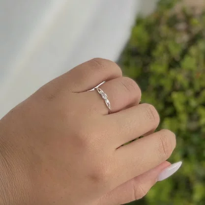 Anel Feminino Prata Pedra em Zircônia