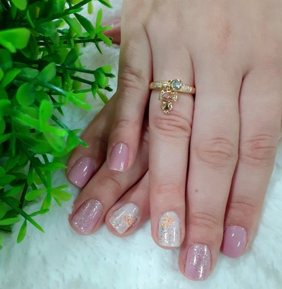 Anel Semi Jóia Dourado Menina