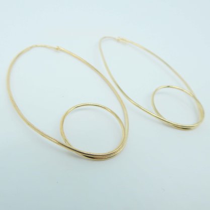 Argola Oval Lisa Semi Jóia