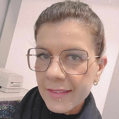 Armação para Óculos Carmim Feminina Rose e Preta