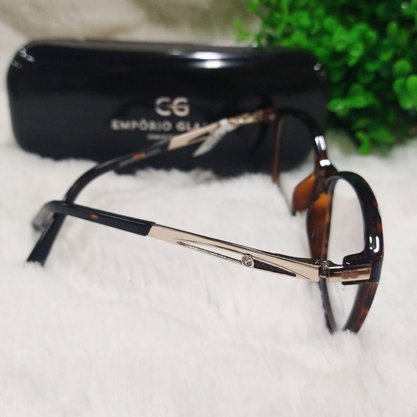Armação para Óculos Emporio Glasses Marrom