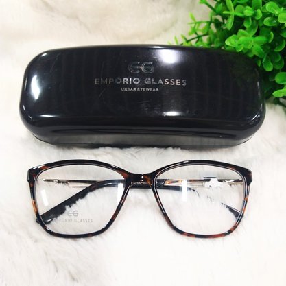 Armação para Óculos Emporio Glasses Marrom