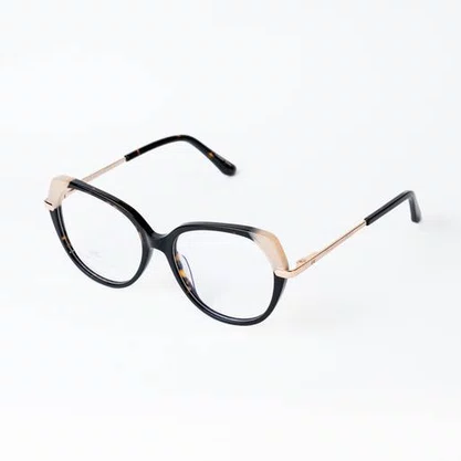 Armação para Óculos Emporio Glasses Marrom e Nude