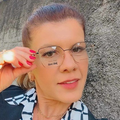Armação para Óculos Just Cavalli Feminina Dourada