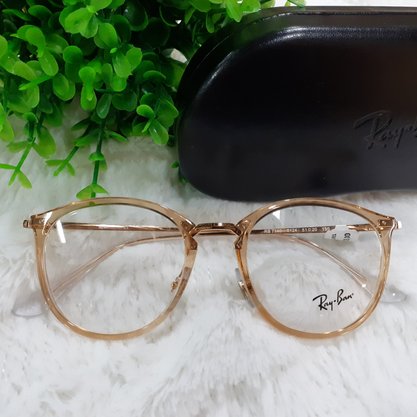 Armação para Óculos Ray Ban Marrom Translúcido
