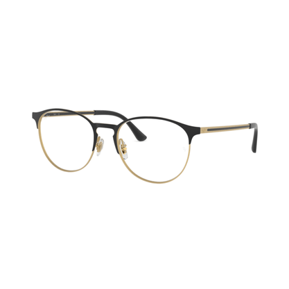 Armação para Óculos Ray Ban Dourada e Preta