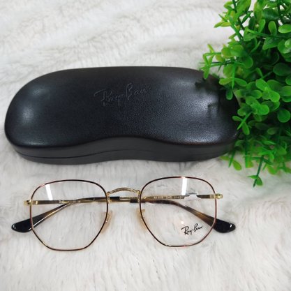 Armação para Óculos Ray Ban Hexagonal Marrom