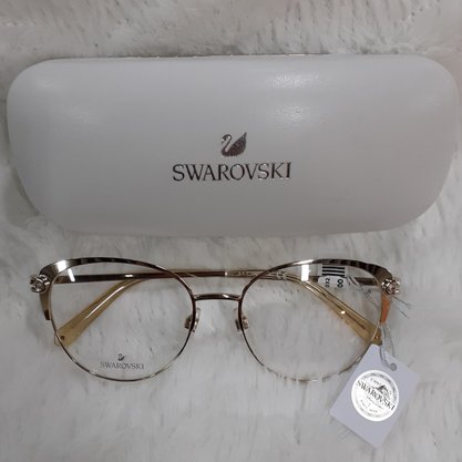 Armação para Óculos Swarovski Dourada