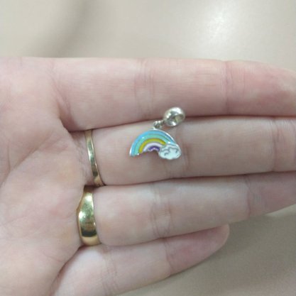 Berloque Prata Arco Iris