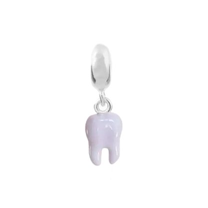 Berloque Prata Dente Branco