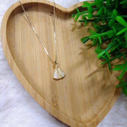 Colar Semi Jóia Dourado Nossa Senhora Aparecida