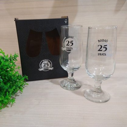 Conjunto 2 Taças Bodas de Casamento