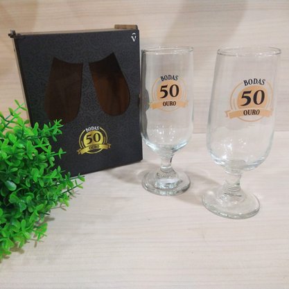 Conjunto 2 Taças Bodas de Casamento