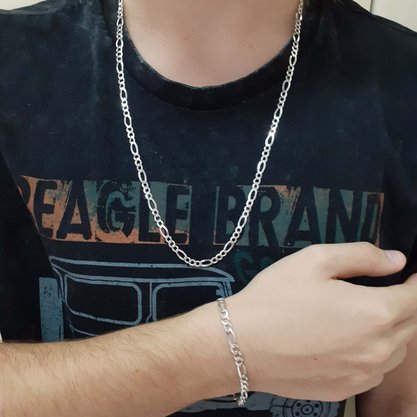Corrente Prata Masculina Fígaro