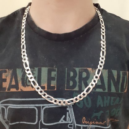 Corrente Prata Masculina Groumet