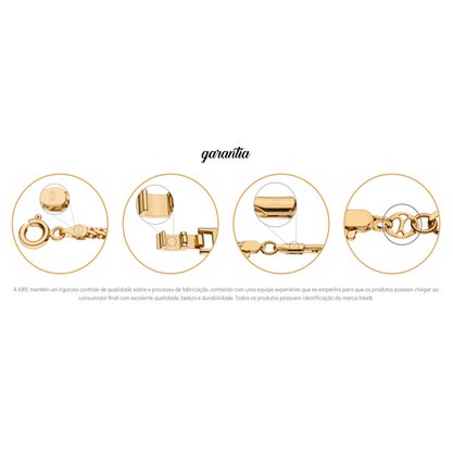 Corrente Semi Jóia Dourada Banhada a Ouro 18k
