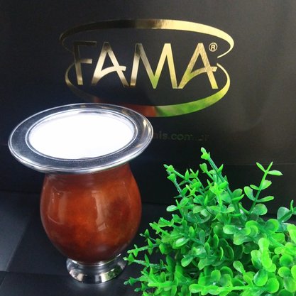 Cuia para Chimarrão Aro e Base em Aço Inox
