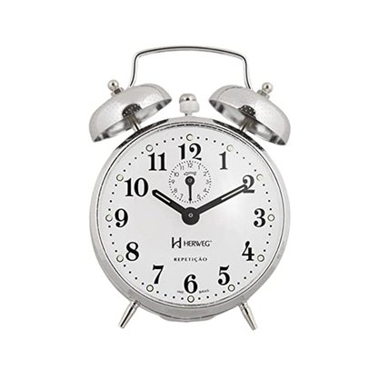 Despertador Herweg Mecânico Retrô Metal
