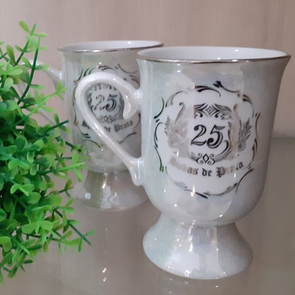 Jogo de Caneca Irlandesa Bodas de Prata