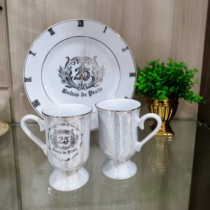 Jogo de Caneca Irlandesa Bodas de Prata