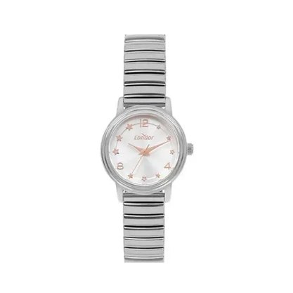Kit Relógio Condor Feminino Pulseira Elástica