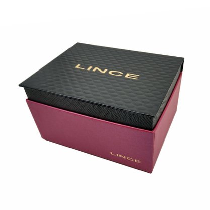 Kit Relógio Lince Feminino Dourado