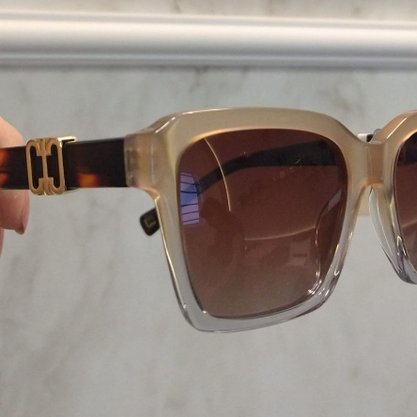 Óculos Solar Carmim Feminino Nude e Marrom