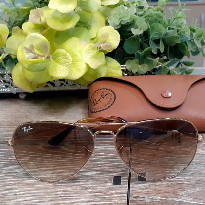 Óculos Solar Ray Ban Aviador Dourado