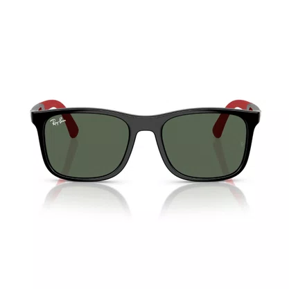 Óculos Solar Ray Ban Infantil Preto e Vermelho