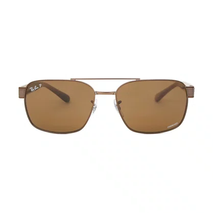 Óculos Solar Ray Ban Masculino Chromance Marrom