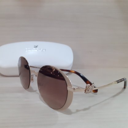 Óculos Solar Swarovski Feminino Dourado