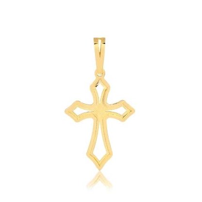 Pingente Ouro 416 Crucifixo Vazado