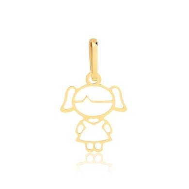 Pingente Ouro 416 Menino e Menina