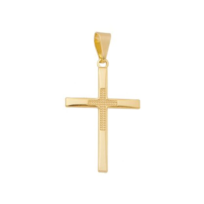 Pingente Semi Jóia Dourado Crucifixo