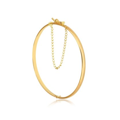 Pulseira Bracelete Semi Jóia Dourada