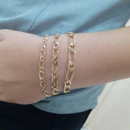 Pulseira Semi Jóia Dourada Banhada Ouro 18k