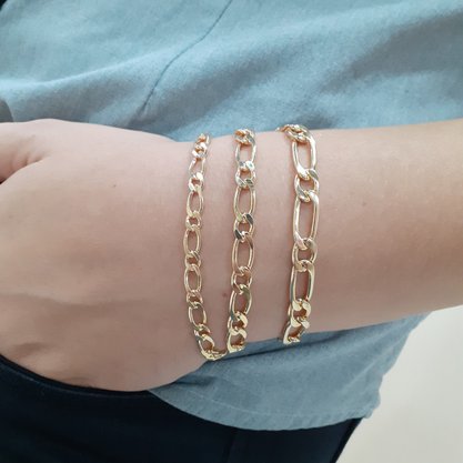 Pulseira Semi Jóia Dourada Banhada Ouro 18k
