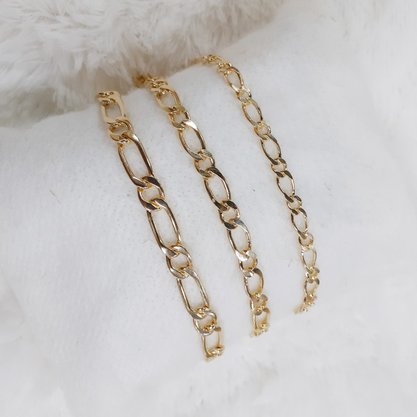 Pulseira Semi Jóia Dourada Banhada Ouro 18k