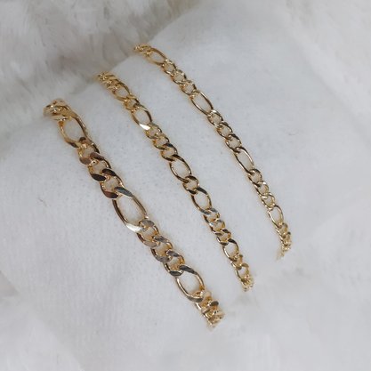 Pulseira Semi Jóia Dourada Banhada Ouro 18k