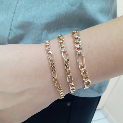 Pulseira Semi Jóia Dourada Banhada Ouro 18k