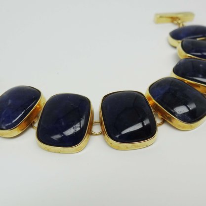 Pulseira Semi Jóia Pedras Azul