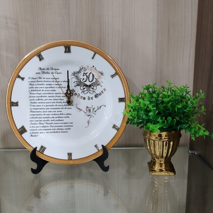 Relógio Ação de Graças Bodas de Ouro