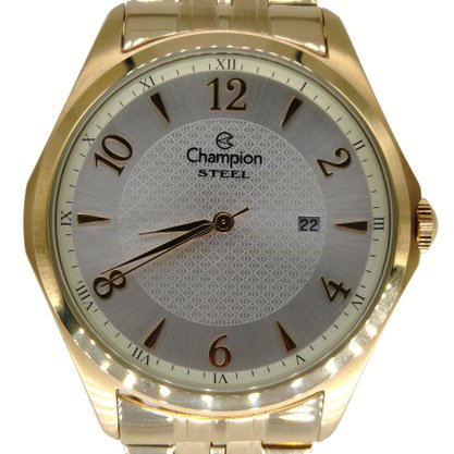 Relógio Champion Unissex Dourado Calendário