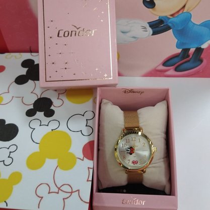 Relógio Condor Disney Minnie Feminino Dourado