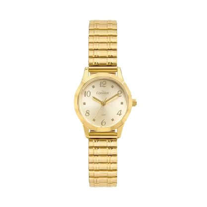 Relógio Condor Feminino Dourado Pulseira Elástica