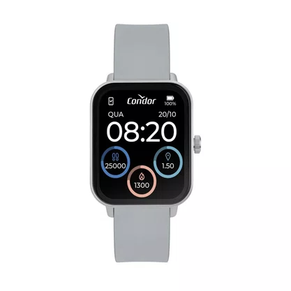 Relógio Condor Smartwatch Unissex Prata