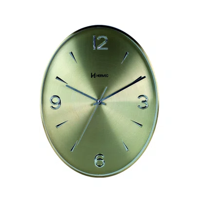 Relógio de Parede Herweg Sweep Alúminio Escovado