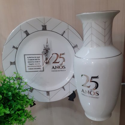 Relógio Diceart Barroco Bodas de Prata