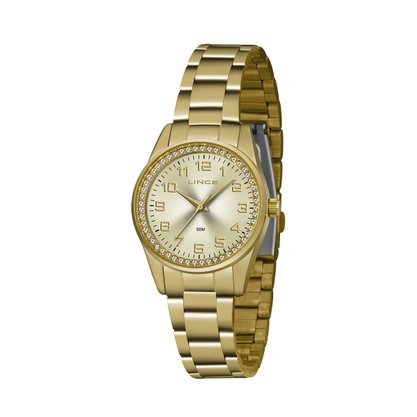 Relógio Lince Dourado Feminino