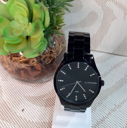 Relógio Lince Feminino Analógico Preto